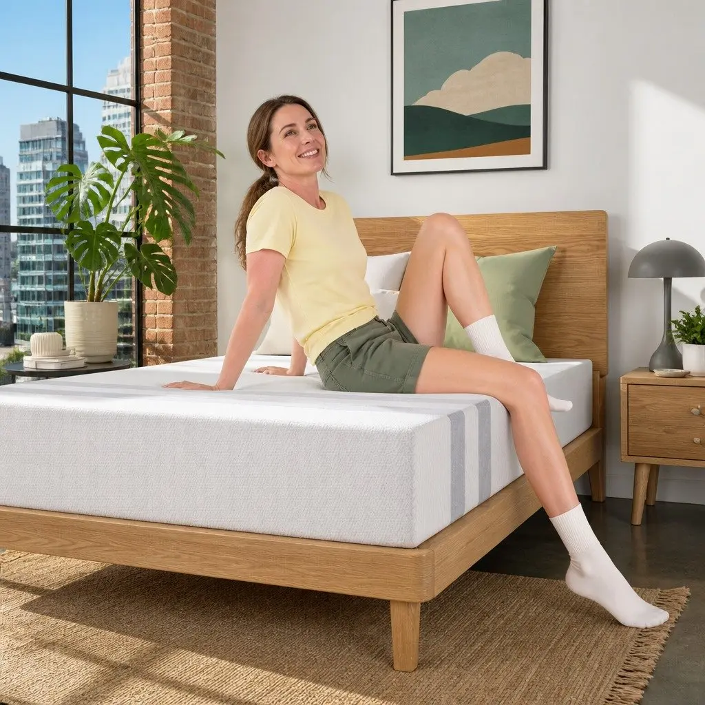 Double Memory Foam Mattress Reversible 20cm Medium Soft White