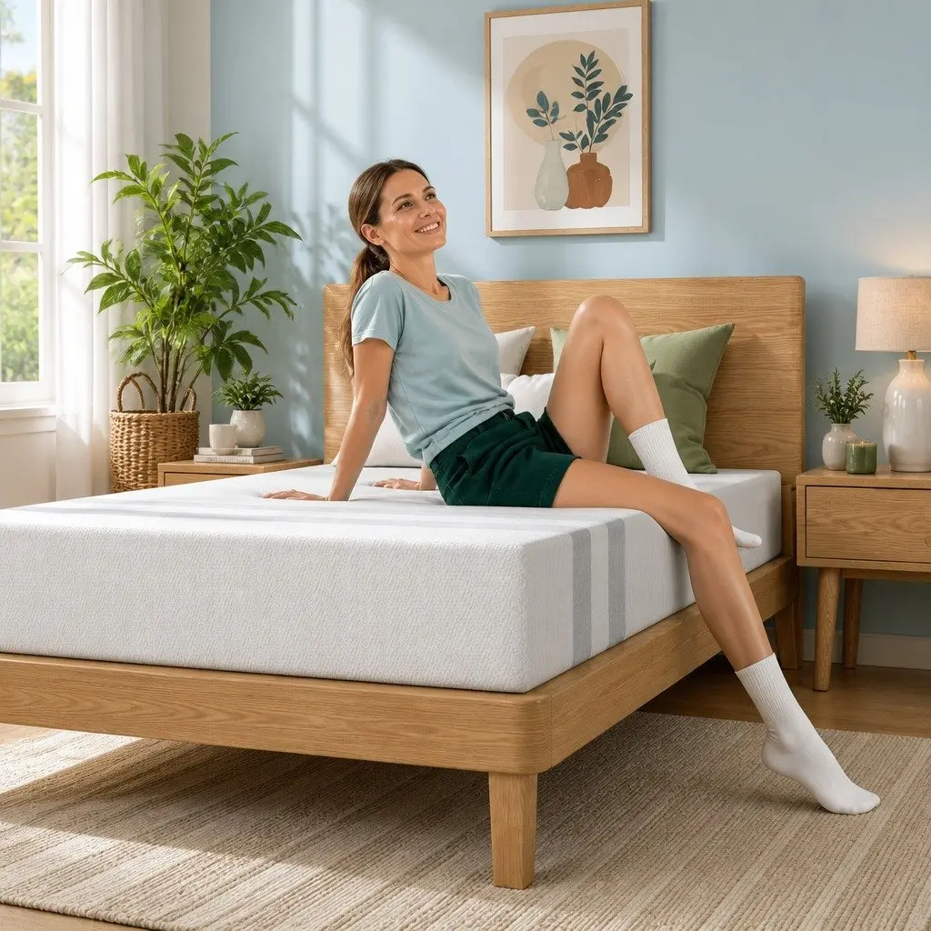 Single Mattress Gel-Infused Memory Foam Medium Soft 20cm Reversible White