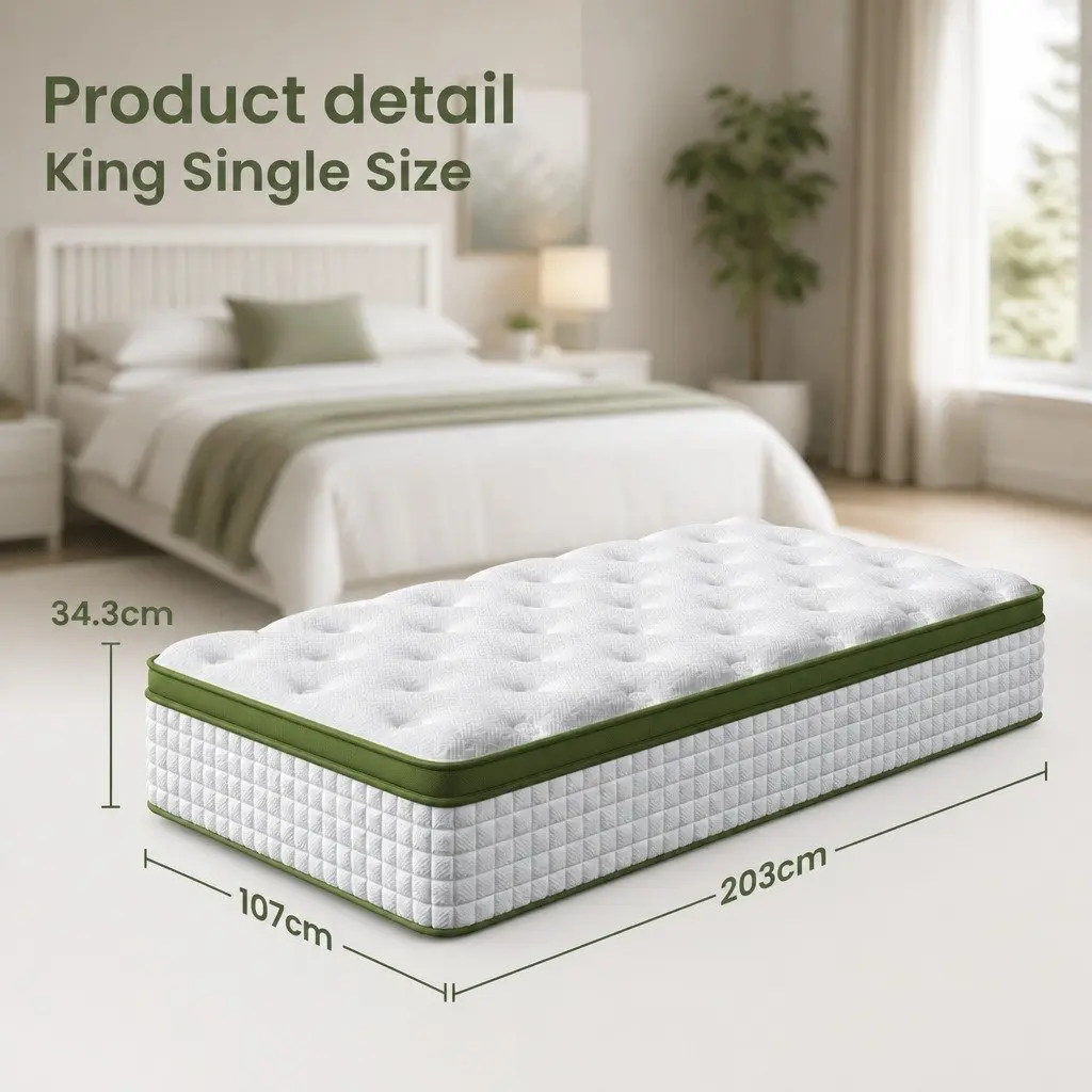 King Single Mattress with 34cm Height