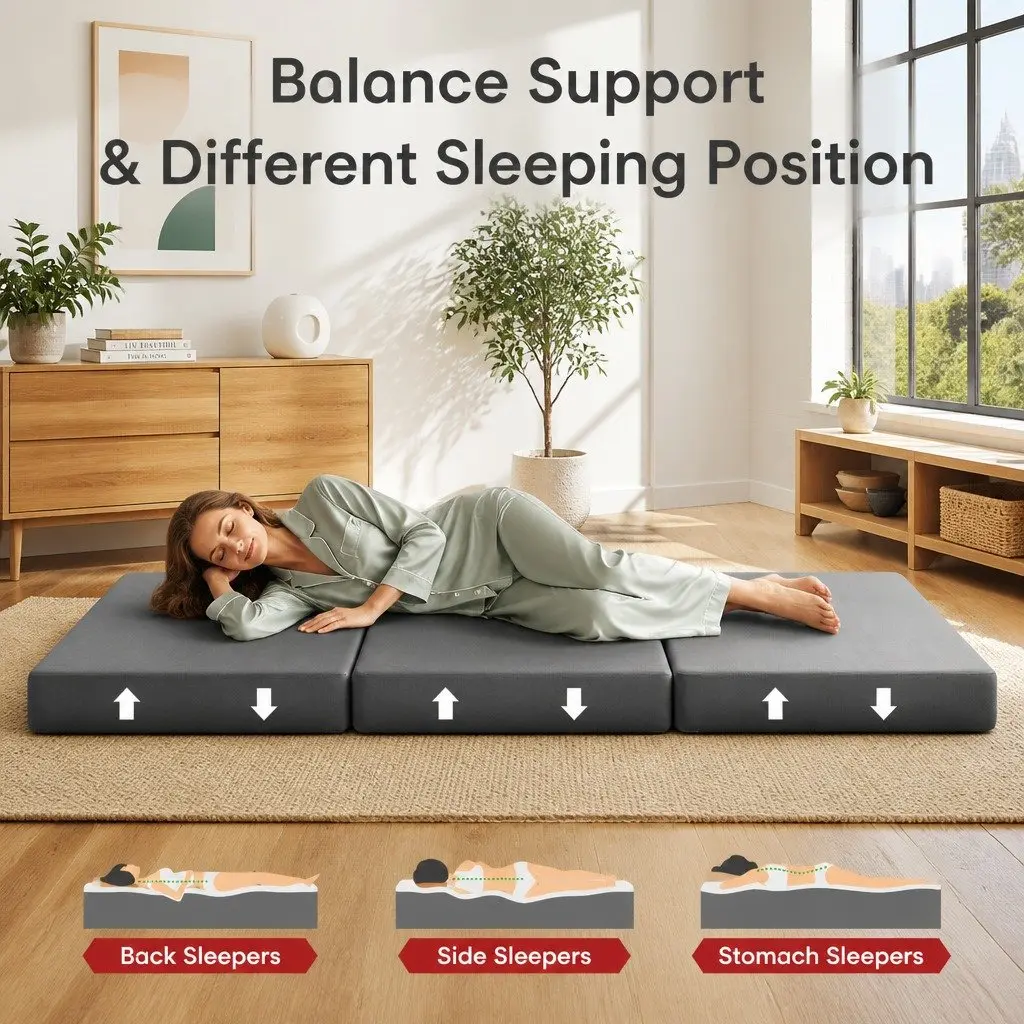 King Single Folding Mattress for Travel