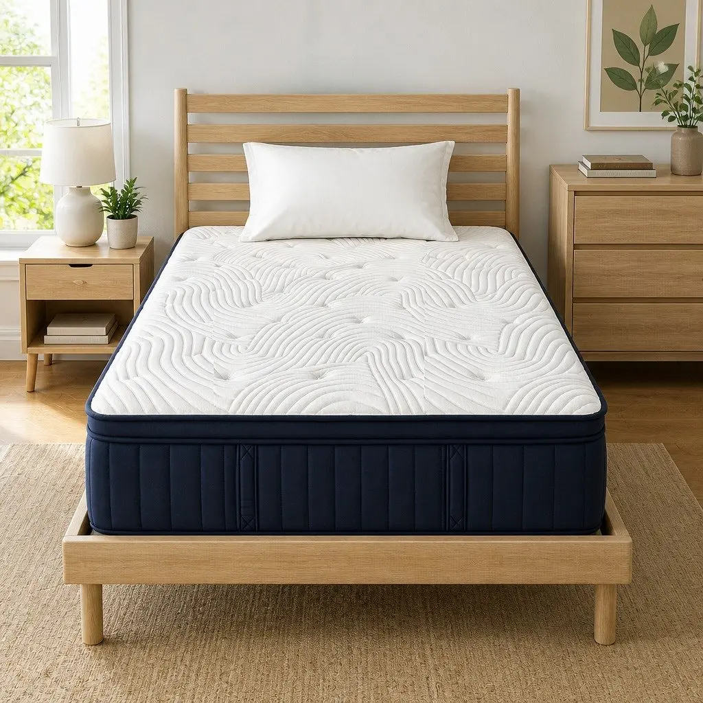 Single Mattress Hybrid Pocket Spring Gel Memory Foam Cooling 34cm Medium Soft