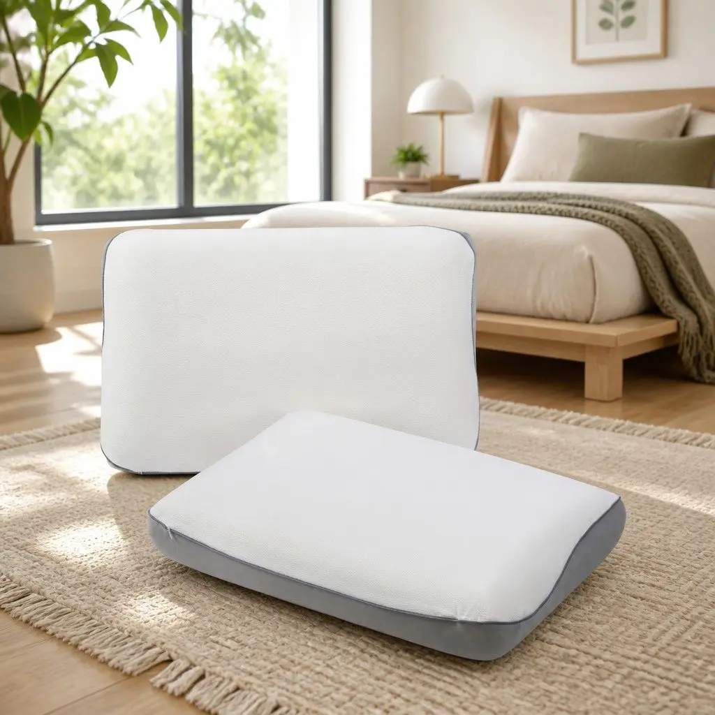 Memory Foam Pillow Dual-Sided Cooling Neck Support 65x40x14cm