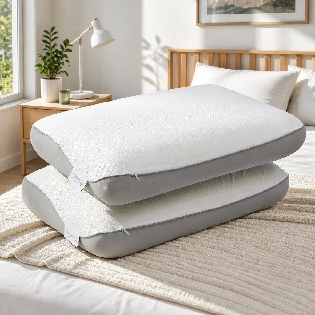Memory Foam Pillow Dual-Sided Cooling Neck Support 65x40x14cm