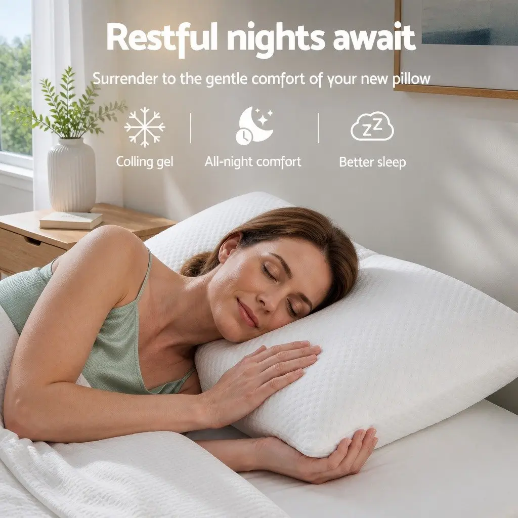 Cooling Memory Foam Pillow for Sleep