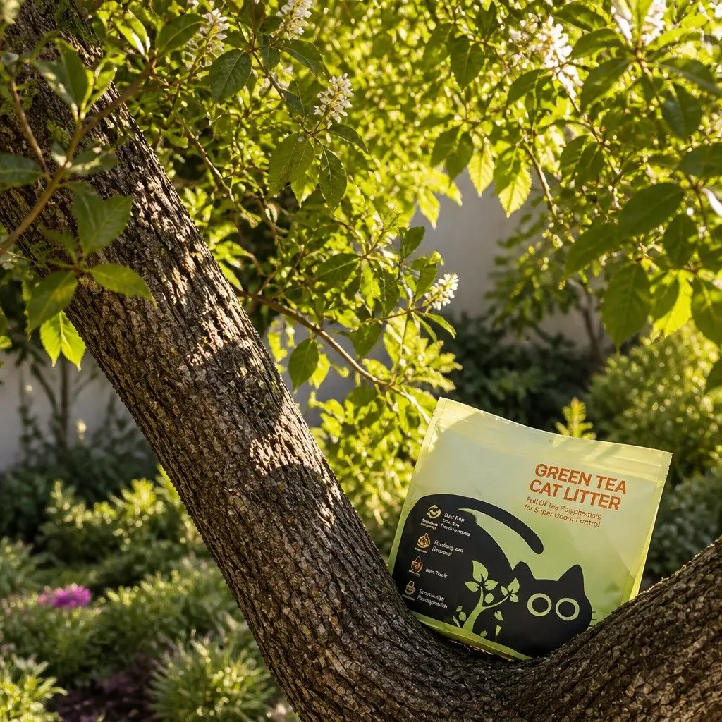 Cat Litter Clumping Green Tea 7.5kg Dust Free Natural Flushable