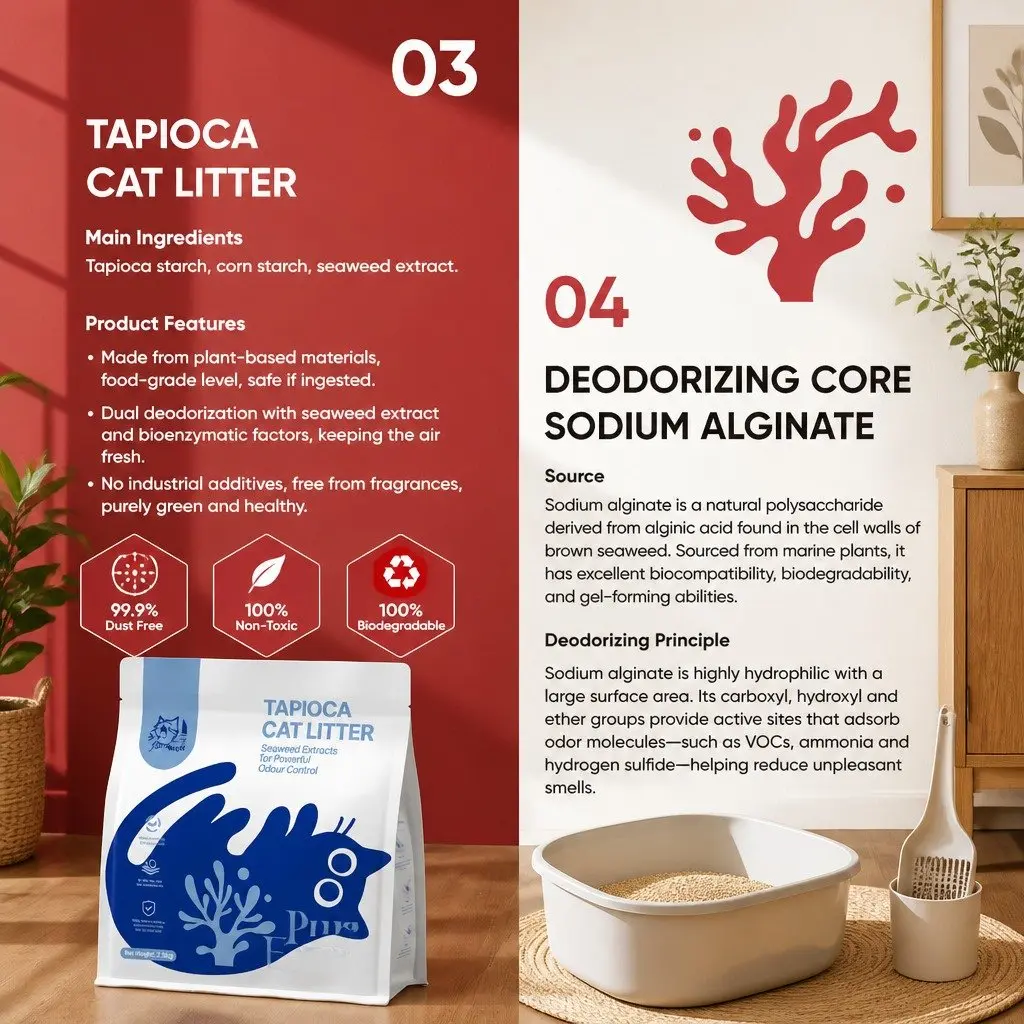 Tapioca-Based Cat Litter 15kg 6 Pack for Easy Care