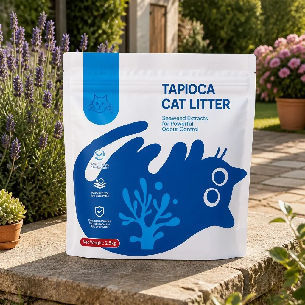Tapioca-Based Cat Litter 15kg 6 Pack for Easy Care