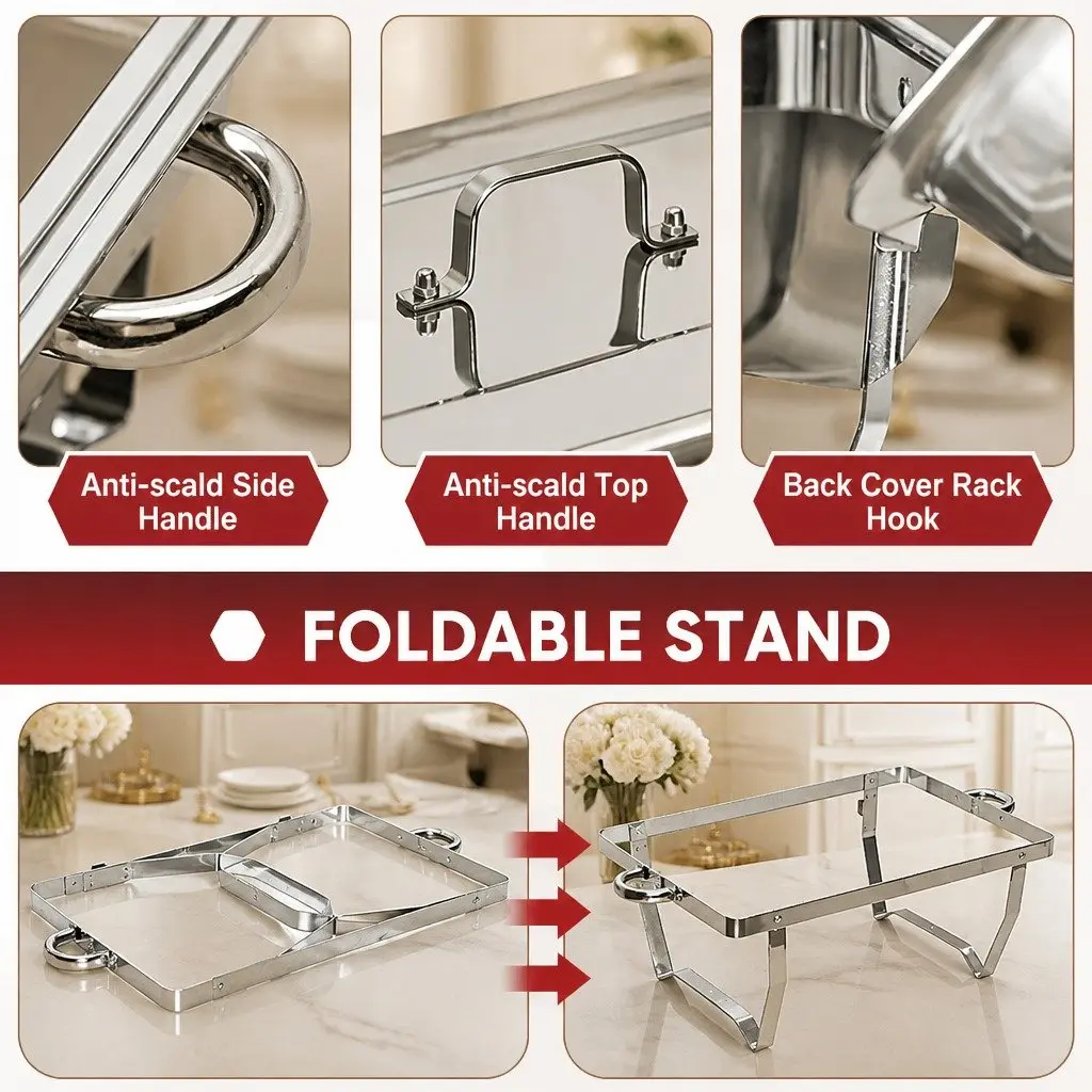 9L Chafing Dish Set Stainless Steel Buffet Warmer Bain Marie Food Server