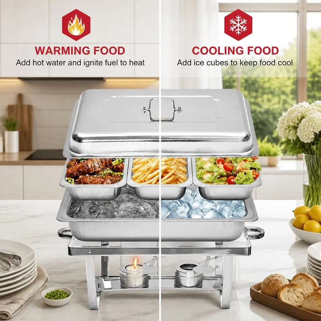 3x3L Chafing Dish Set for Serving Food