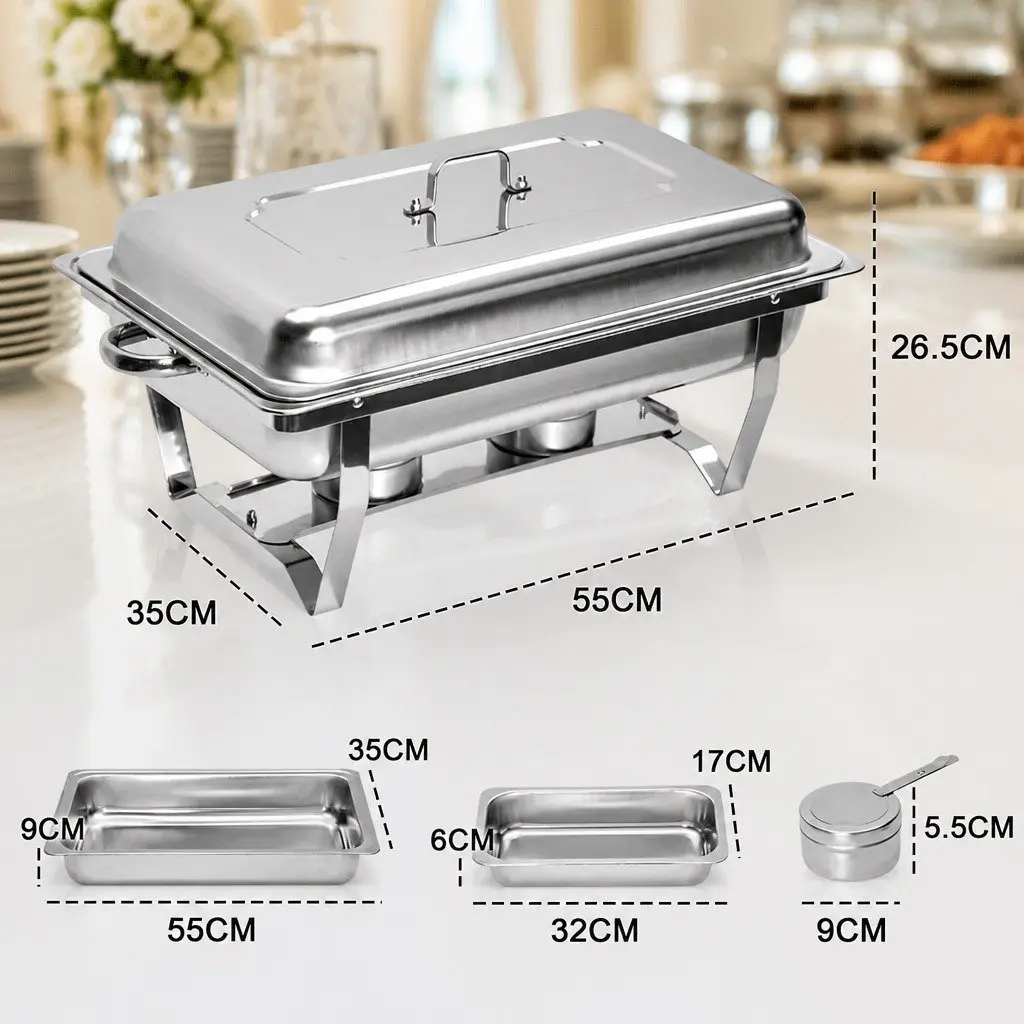 3x3L Chafing Dish Set for Serving Food