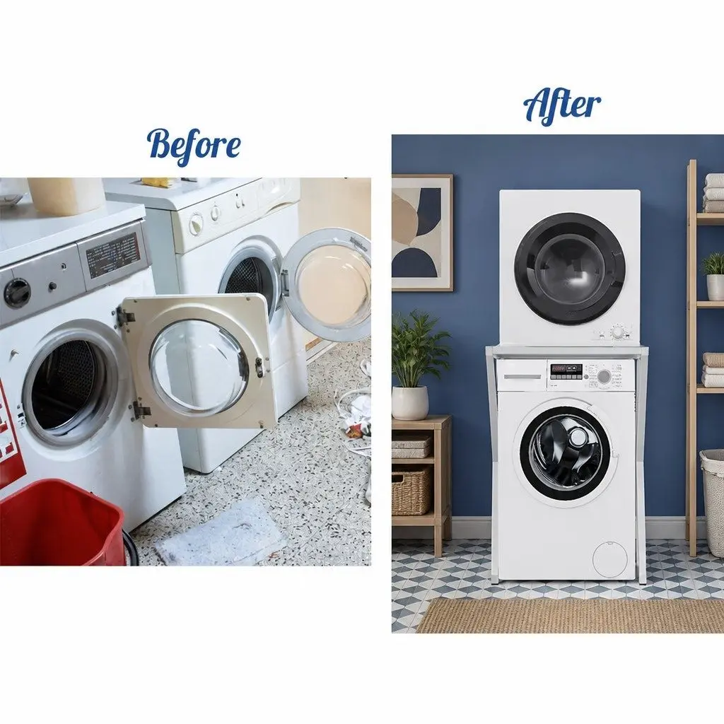 Dryer Stand for Space and Stability