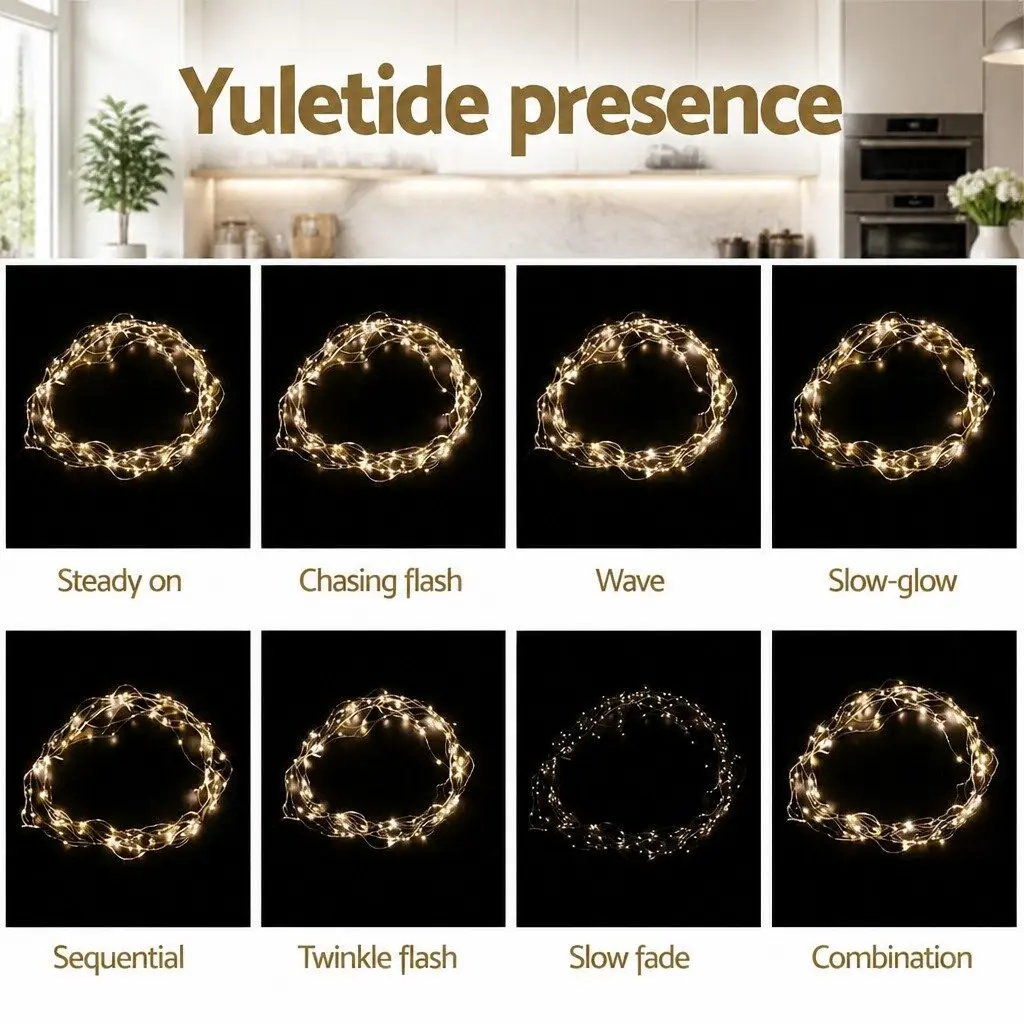 Curtain String Lights Warm White 3M x 3M 300 LED Indoor Outdoor Christmas