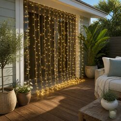 Your 600 LED Warm White Curtain Light Awaits!