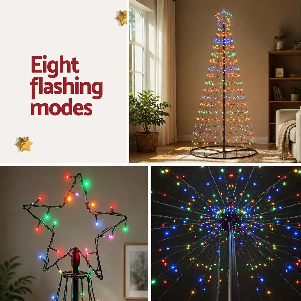 Solar LED Christmas Tree 3.6M 400 Lights Outdoor Indoor Holiday Decoration