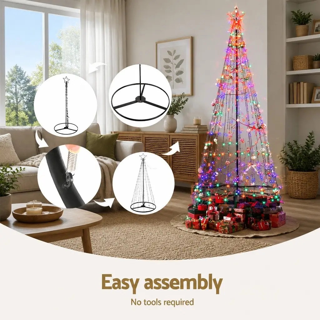 Solar LED Christmas Tree 3.6M 400 Lights Outdoor Indoor Holiday Decoration