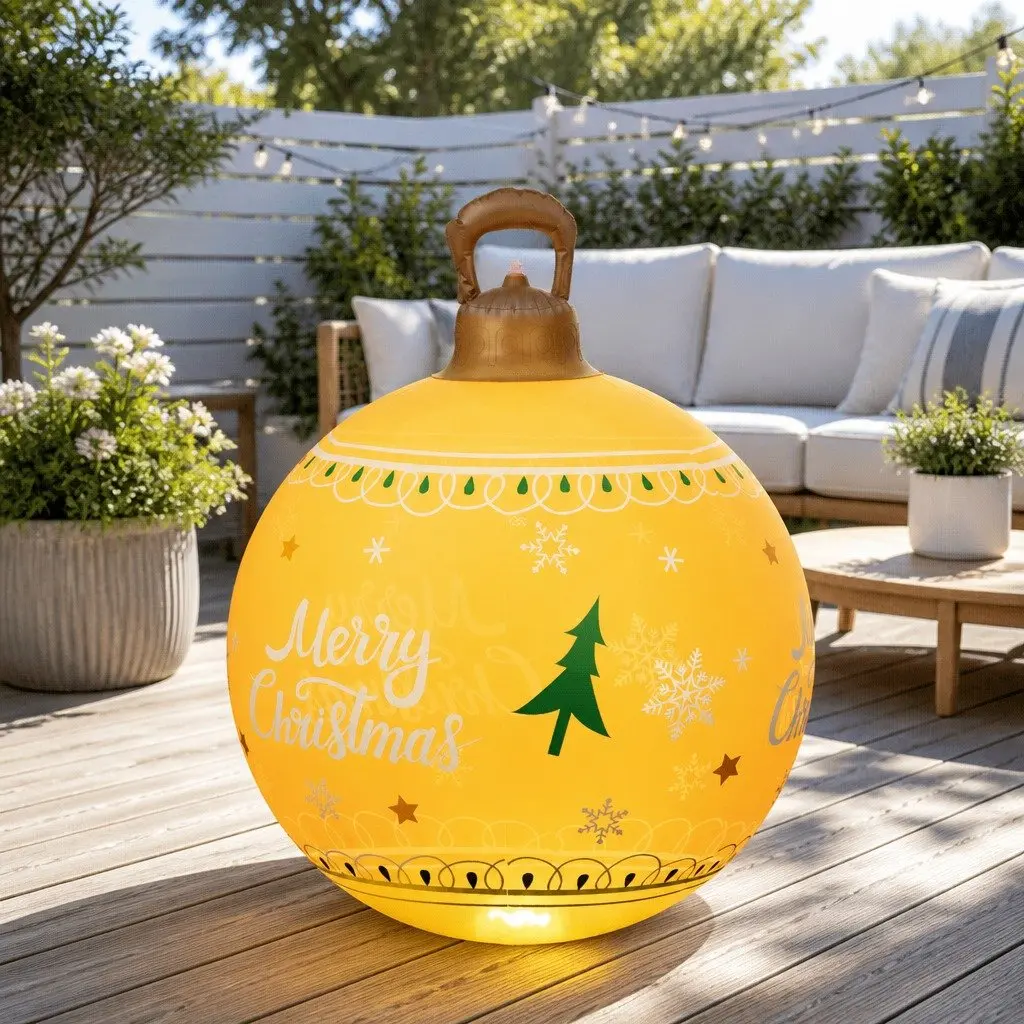 60cm Gold Inflatable Christmas Ball