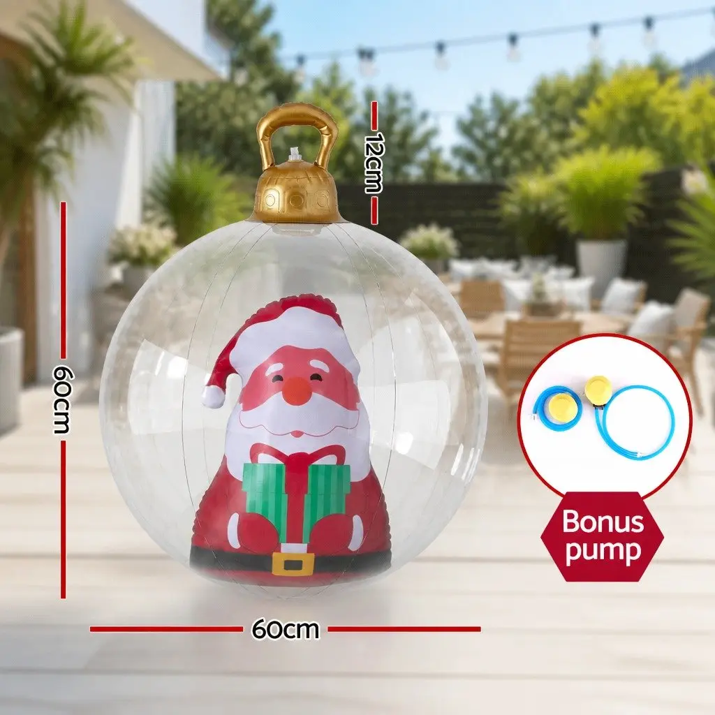 Inflatable Christmas Bauble Water-repellent PVC 60cm Outdoor Decoration
