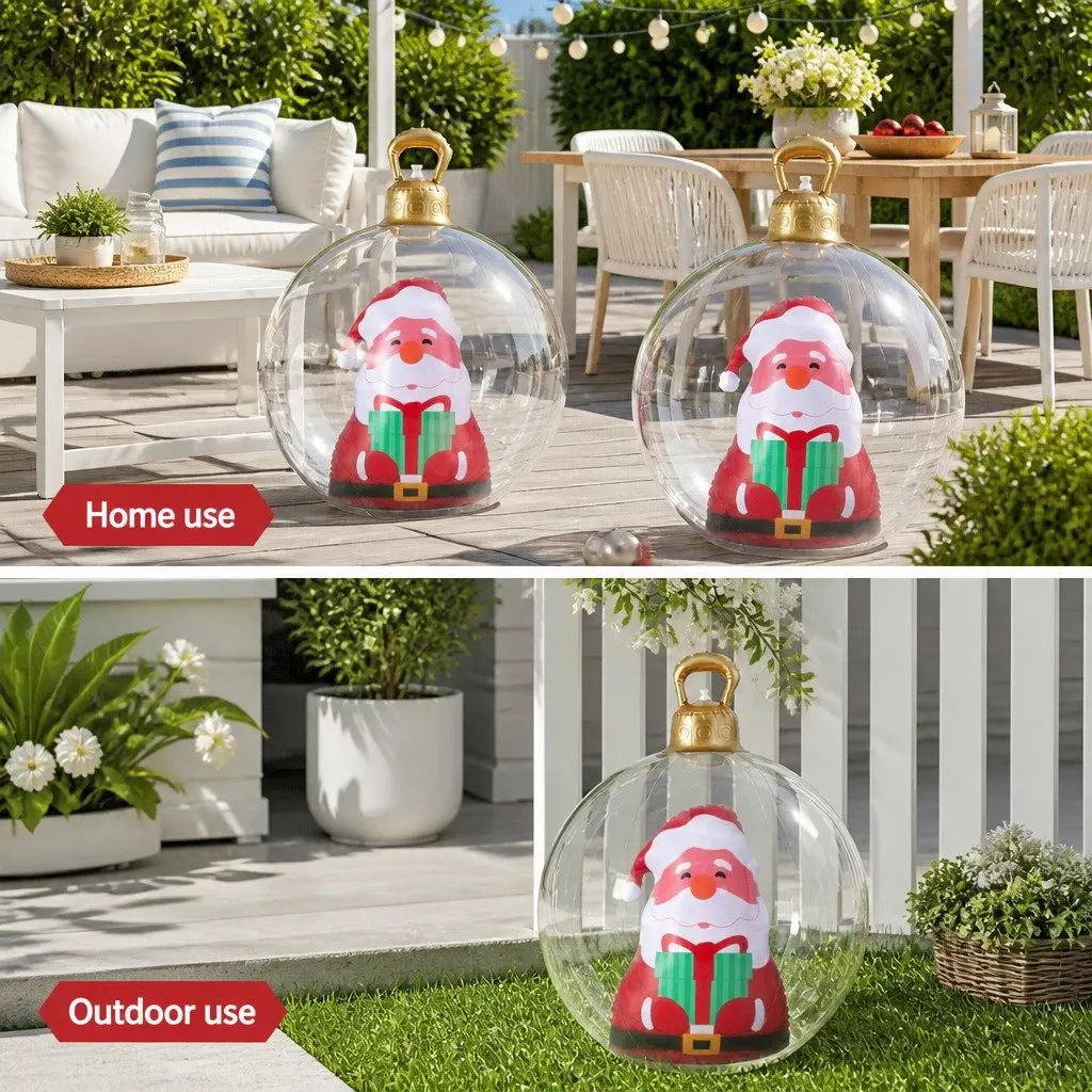 Inflatable Christmas Bauble Water-repellent PVC 60cm Outdoor Decoration