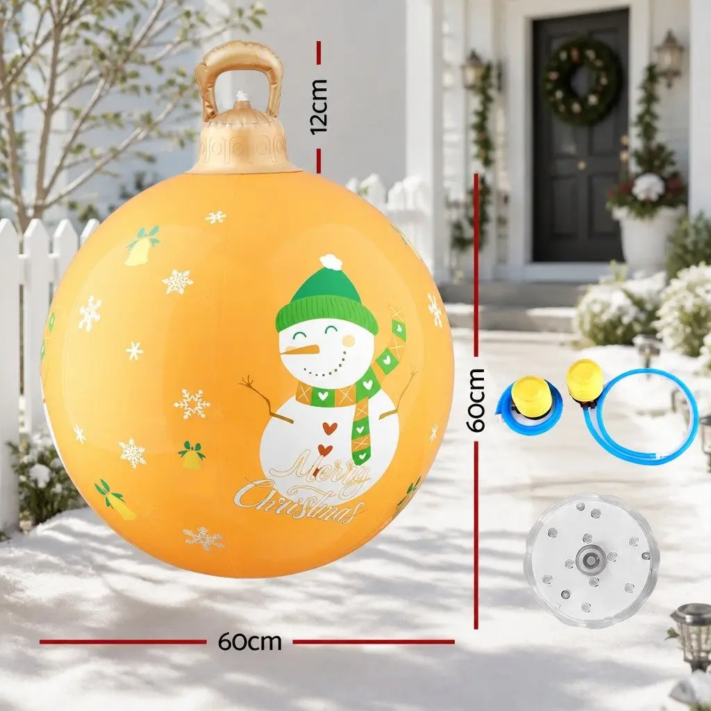 Christmas Inflatable Ball LED Illuminated 60cm Outdoor Decoration
