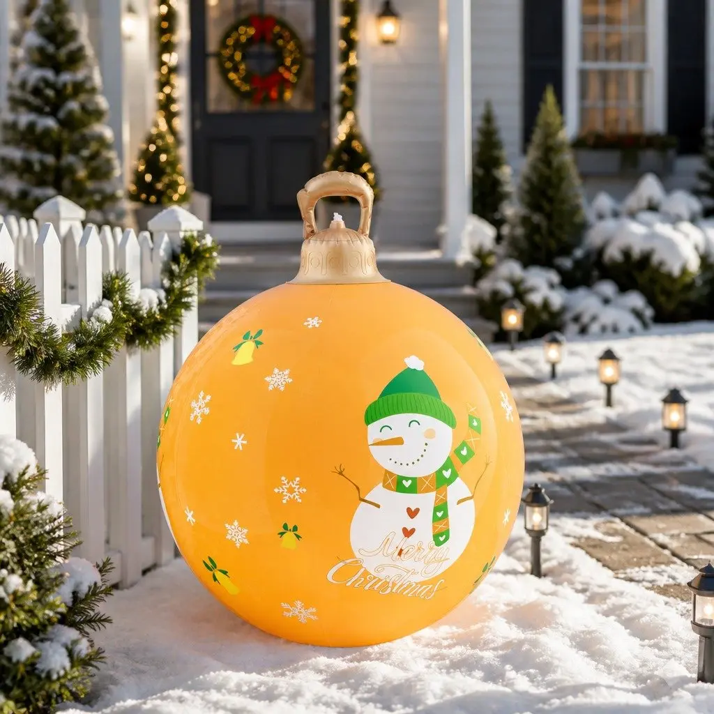 Christmas Inflatable Ball LED Illuminated 60cm Outdoor Decoration