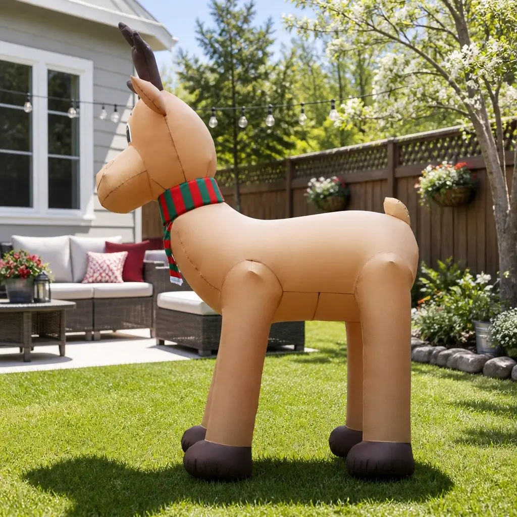 Christmas Inflatable Reindeer Illuminated 5M Outdoor Indoor Decoration