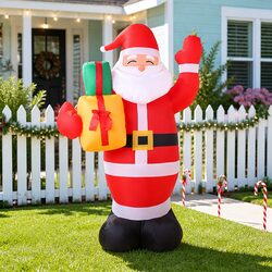 Friendly and Bright 2.4M Inflatable Santa for You