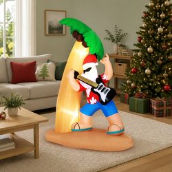 Celebrate with Inflatable Santa Guitar 2.1M - A Festive Touch