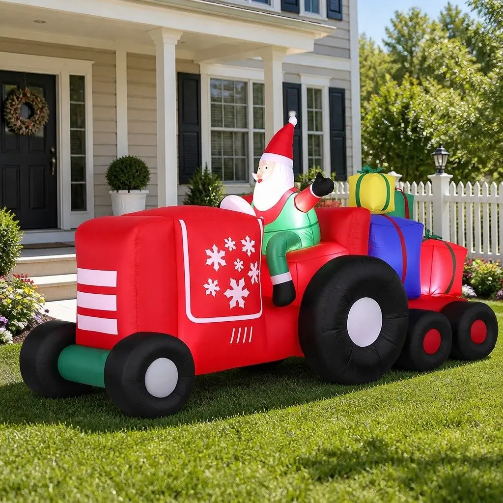 Christmas Inflatable Santa Truck LED Decoration 2.6M Indoor Outdoor Display