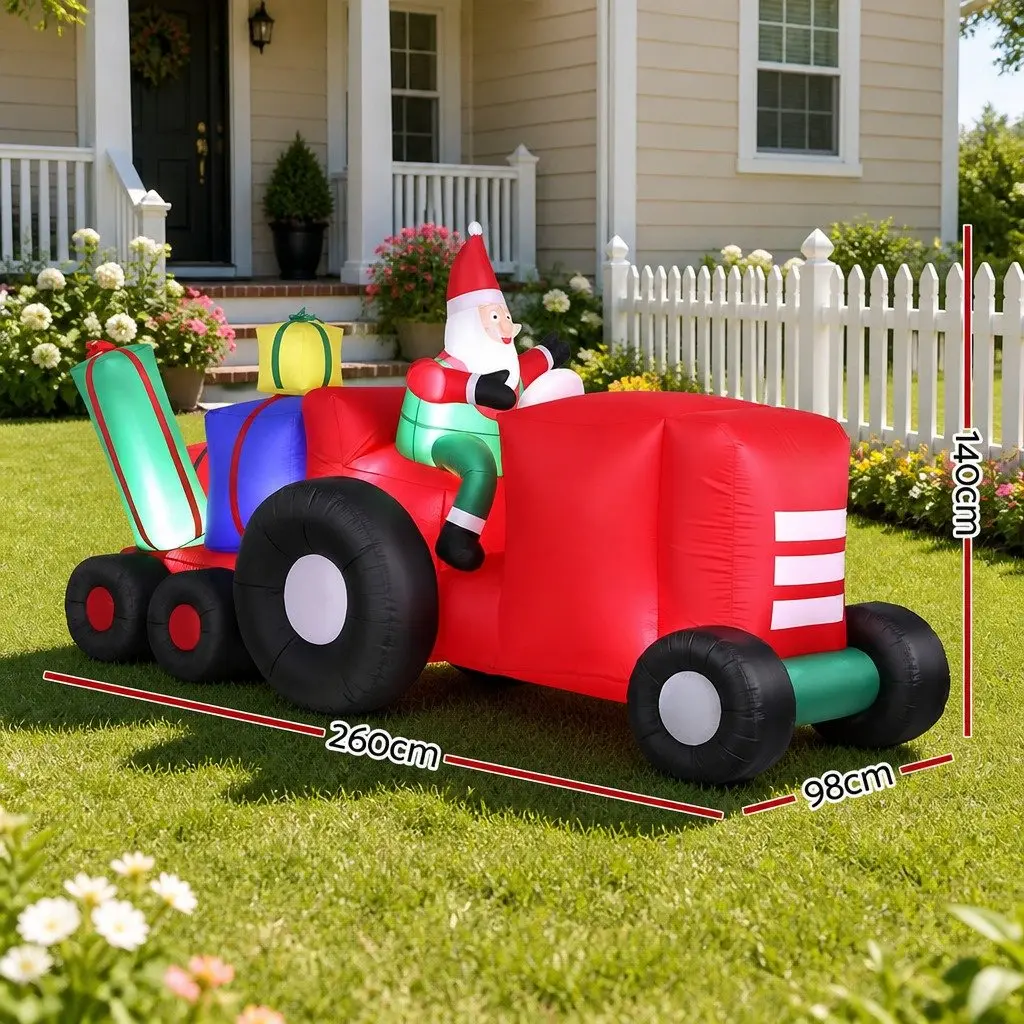Christmas Inflatable Santa Truck LED Decoration 2.6M Indoor Outdoor Display