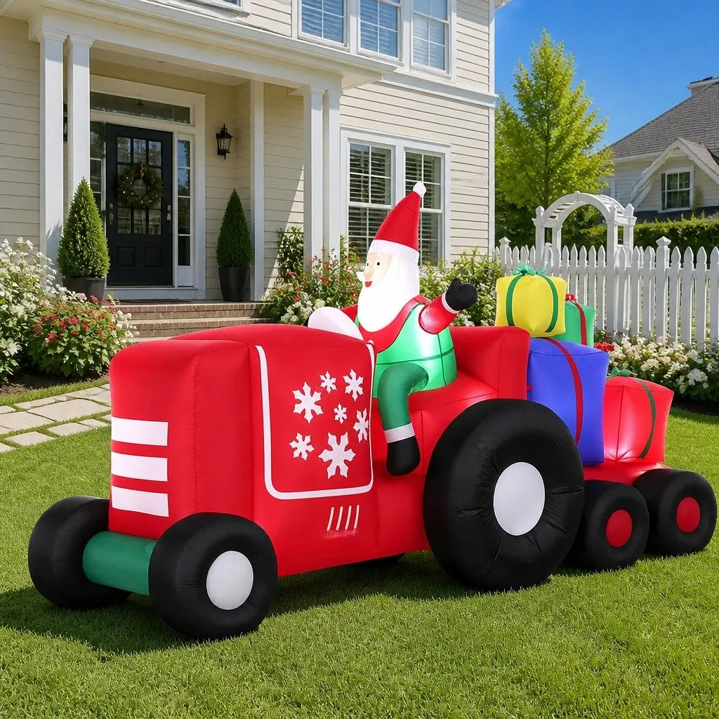 Christmas Inflatable Santa Truck LED Decoration 2.6M Indoor Outdoor Display
