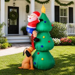Friendly 1.8M Inflatable Santa Tree - Perfect Holiday Decor