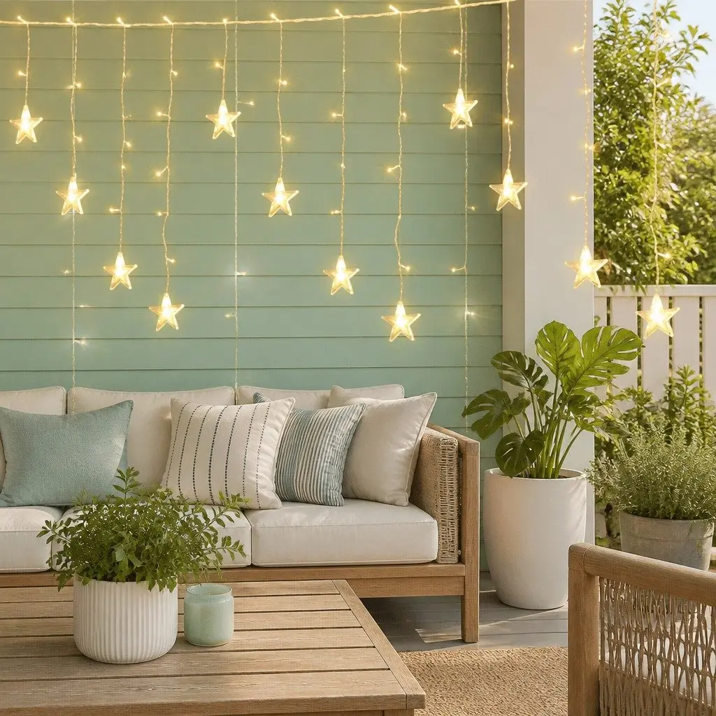 Icicle Christmas Lights 160 LED Warm White 6M Outdoor Garden Decoration