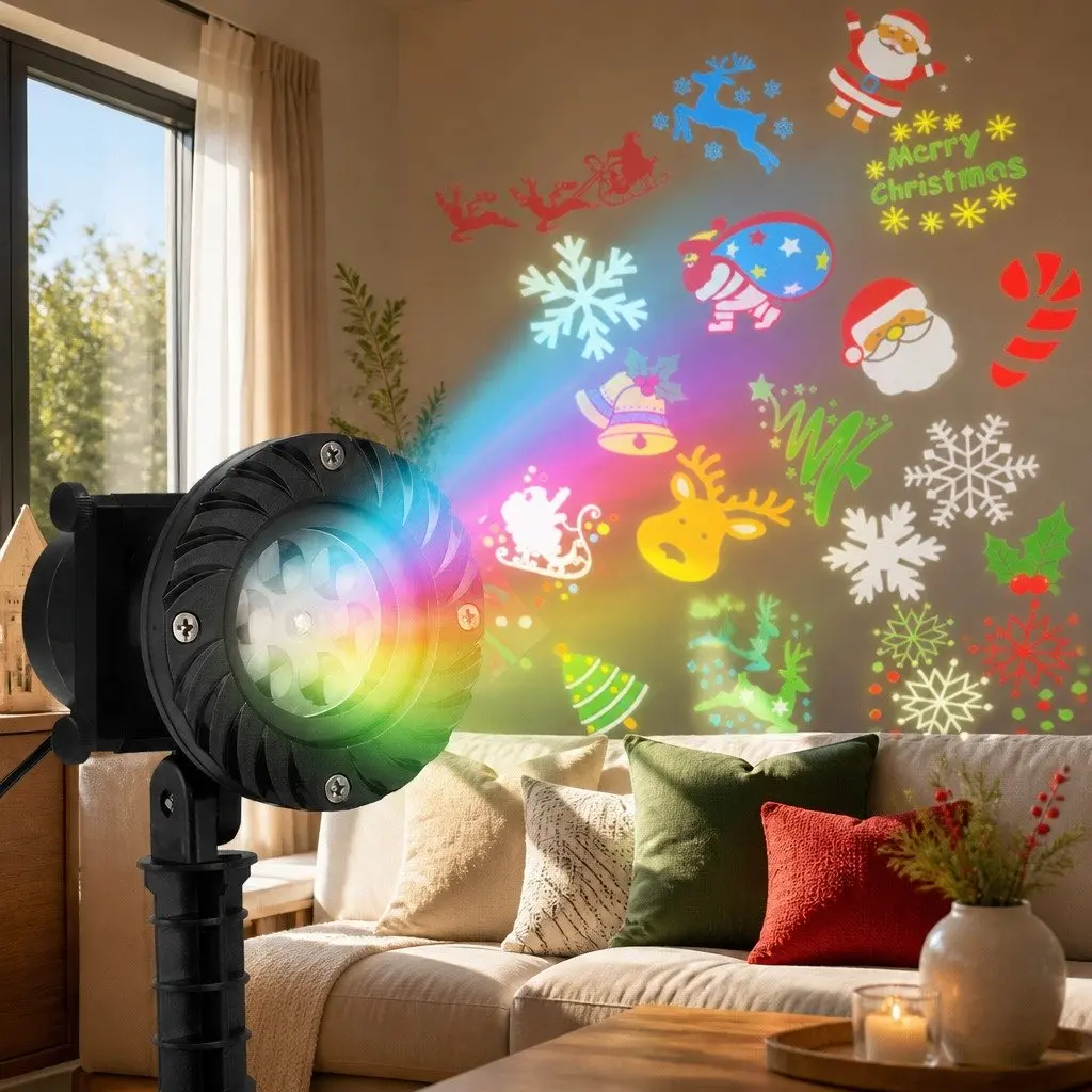 Laser Light Projector Multicoloured 12 Designs