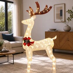 Christmas Lights Reindeer 100 LED Warm White 1.5M Outdoor Indoor Decorations