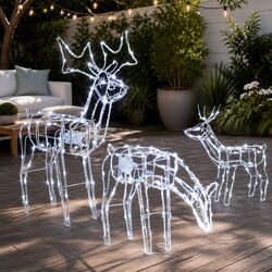 Friendly 3 PCS LED Christmas Reindeer Decoration Set