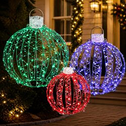 Friendly 320 LED Christmas Light Set with Ball Decor