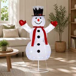 Brighten Up Your Home with a Friendly Christmas Light Snowman