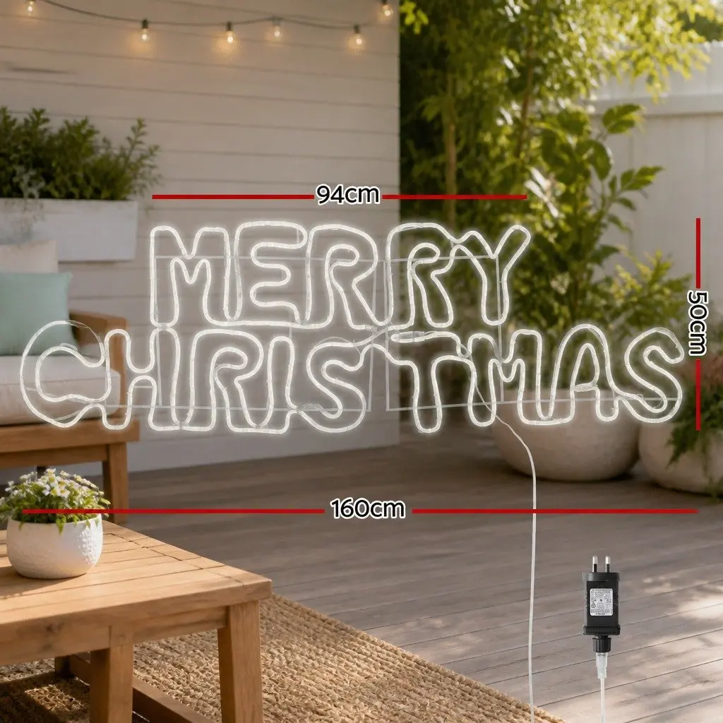 1.6M LED Rope Light 360 Multicolour Christmas Outdoor Decoration Motif Display