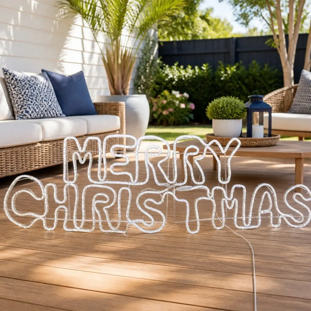 1.6M LED Rope Light 360 Multicolour Christmas Outdoor Decoration Motif Display