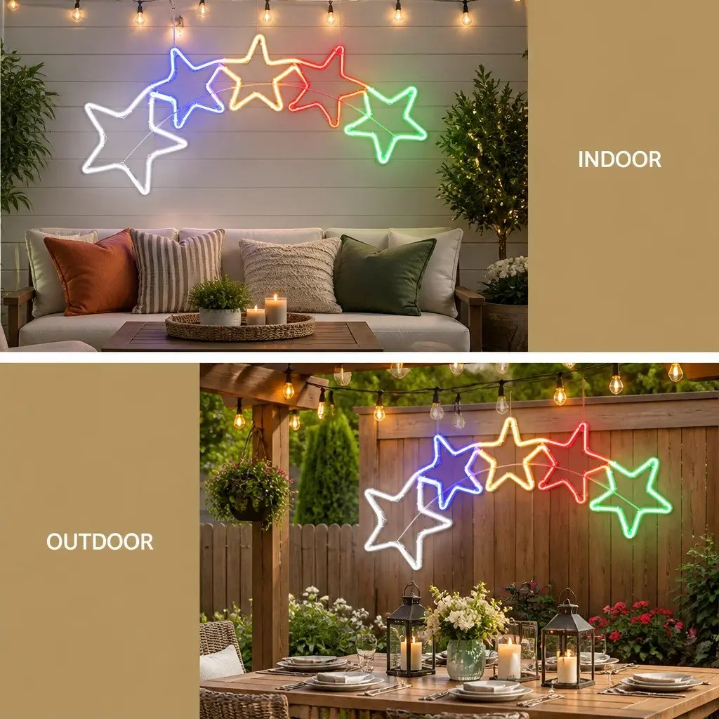 LED Rope Light Multicolour Outdoor Decoration 1.25M with 560 LED Bulbs