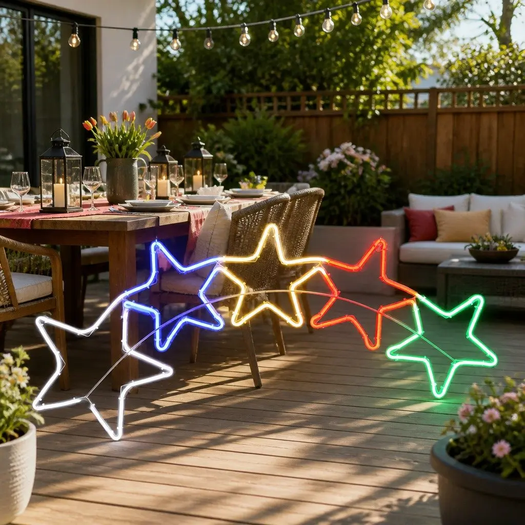 LED Rope Light Multicolour Outdoor Decoration 1.25M with 560 LED Bulbs