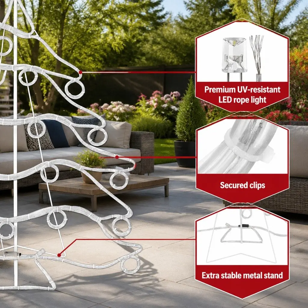 LED Christmas Light Multicolour 1.18M Motif 288 Bulbs Outdoor Decoration
