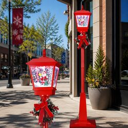Your 1.8M Christmas Lamp Post with Santa, Music & Lights