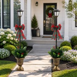 Friendly 125cm Christmas Lamp Posts with LED Lights