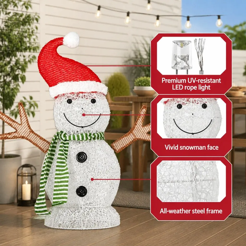 LED Snowman Decoration 0.97M 80 Warm White Indoor Outdoor 3D Figure