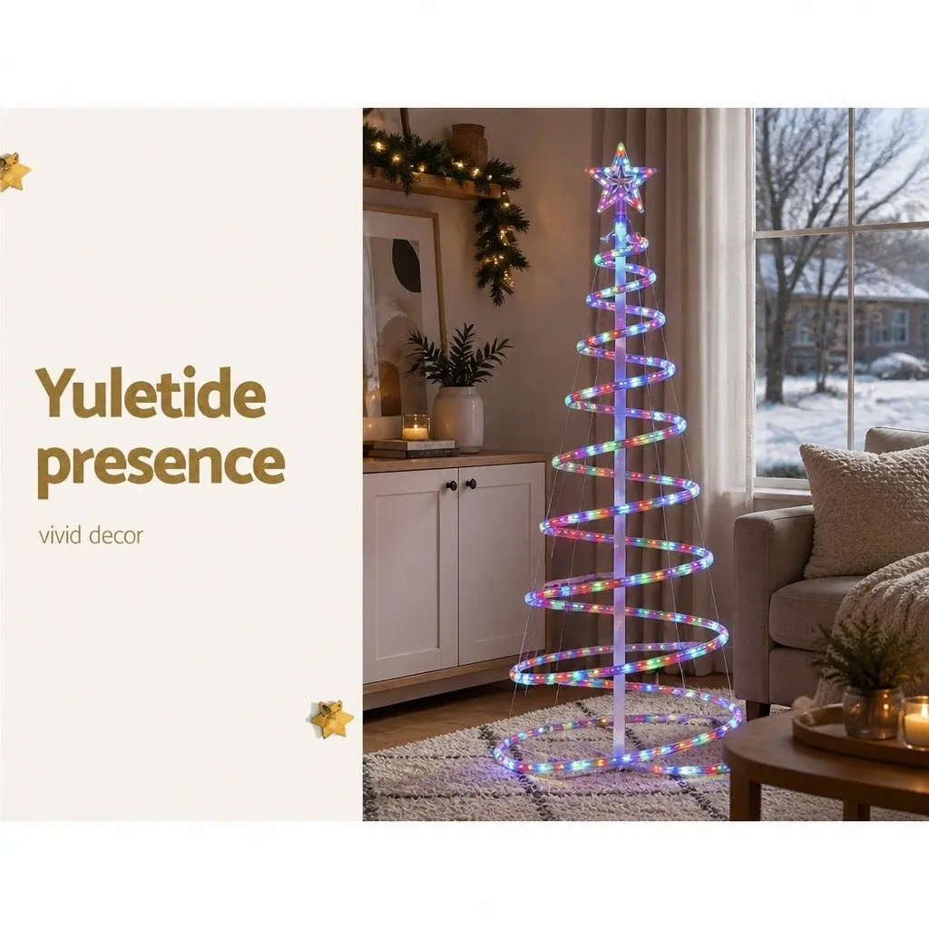 LED Christmas Tree 1.88M 288 Multicoloured Lights Indoor Outdoor Decorations