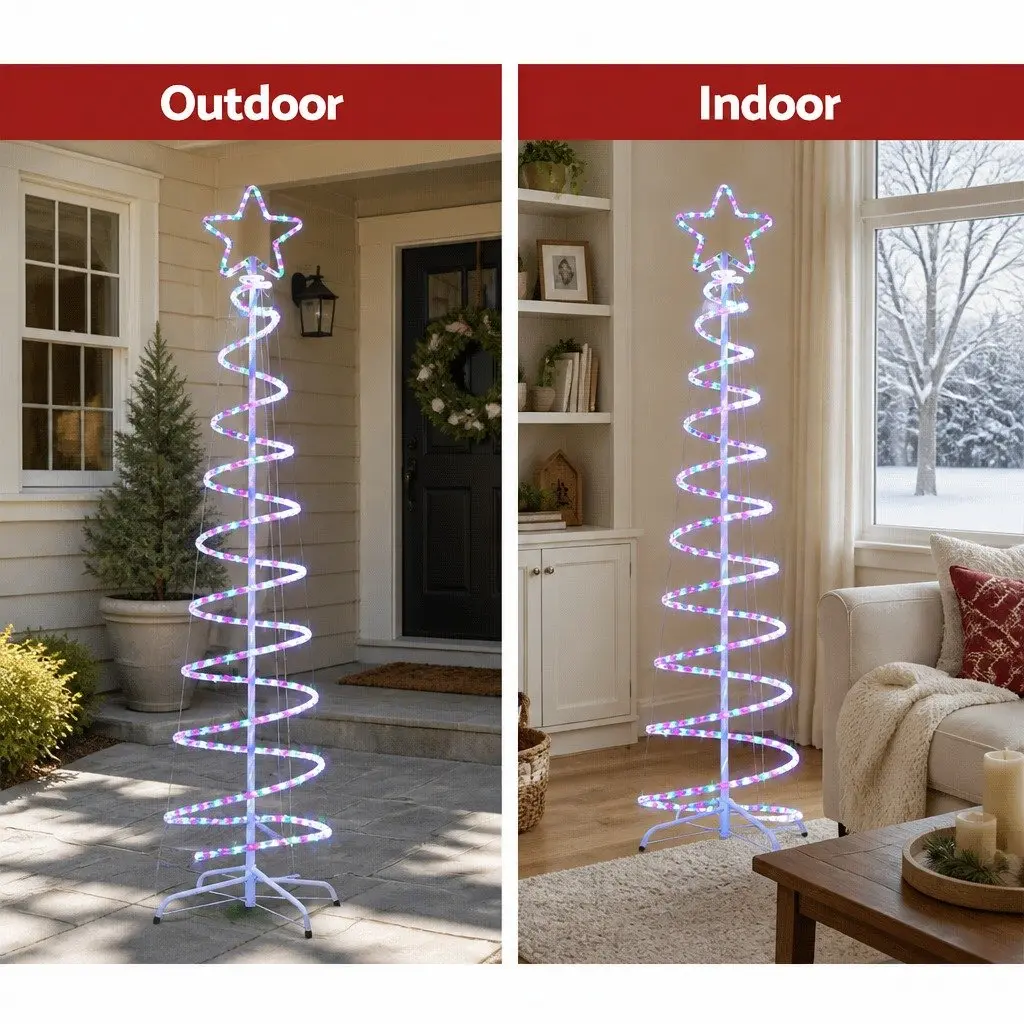 LED Christmas Tree 1.88M 288 Multicoloured Lights Indoor Outdoor Decorations