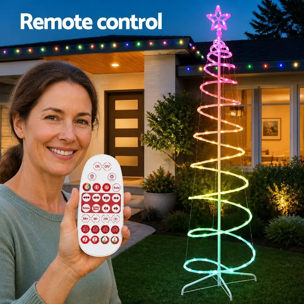 LED Christmas Tree 1.8m with 100 RGB Lights Bluetooth Control for Indoor Outdoor Decoration