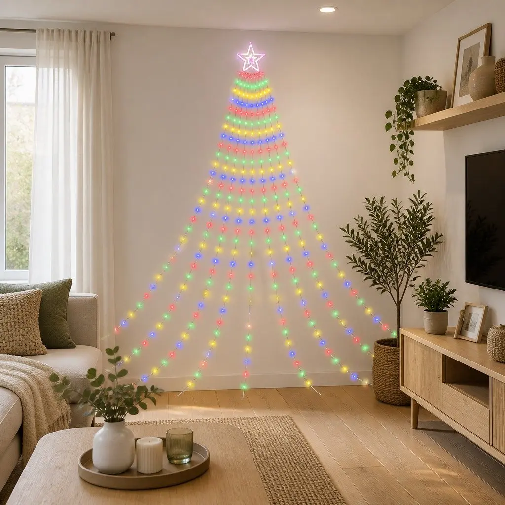Christmas Waterfall String Lights 340 LED Multicolour 3.8M
