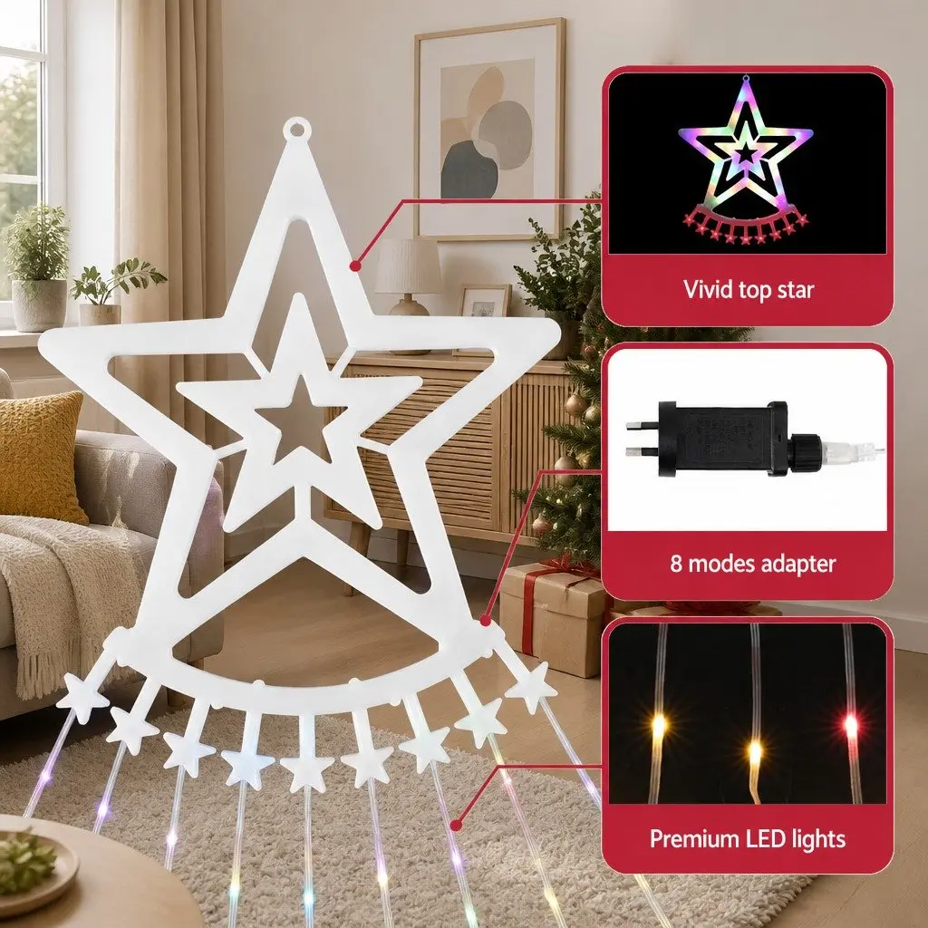Christmas Waterfall String Lights 340 LED Multicolour 3.8M